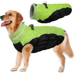 Waterproof Winter Dog Coat with Built-in Harness