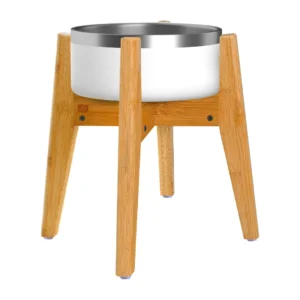 Tall Raised Pet Feeder Stand for Food and Water Bowls