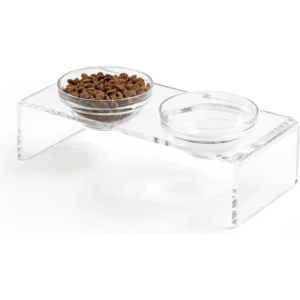 Double Bowl Raised Stand with 2 Removable Bowls