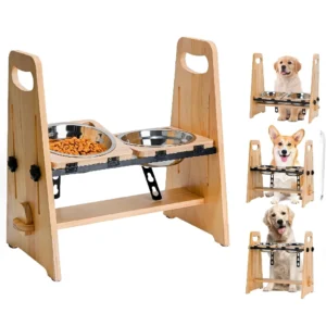 Adjustable Height Collapsible Pet Feeder
